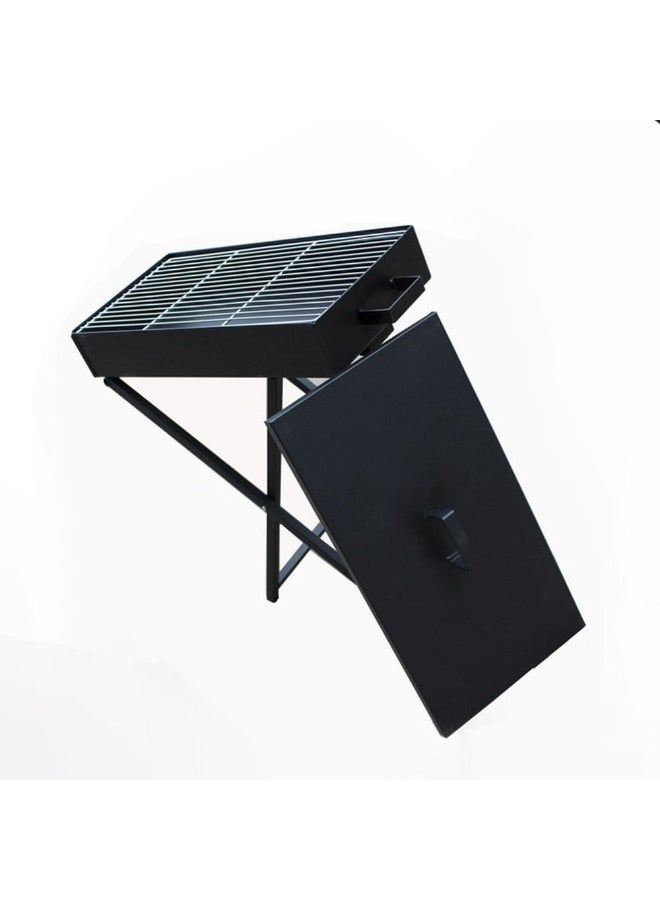 Portable Foldable Charcoal BBQ Grill with Extended Side Table – Heavy-Duty Outdoor Barbecue Stand for Camping, Picnics, and Backyard Parties - Image 5